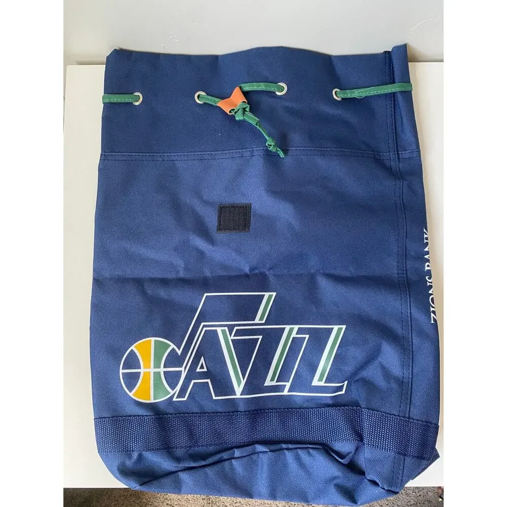Utah Jazz NBA Zions Bank Promo Cinch Blue Backpack- New